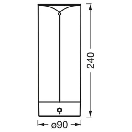 Ledvance - LED Hämardatav puutetundlik laualamp DECOR FILAMENT LED/1,2W/5V 1000 mAh