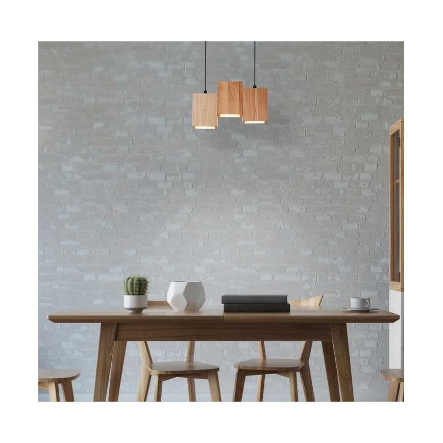 Ledvance - LED Hämardatav lühter DECOR WOOD 3xLED/7W/230V Wi-Fi