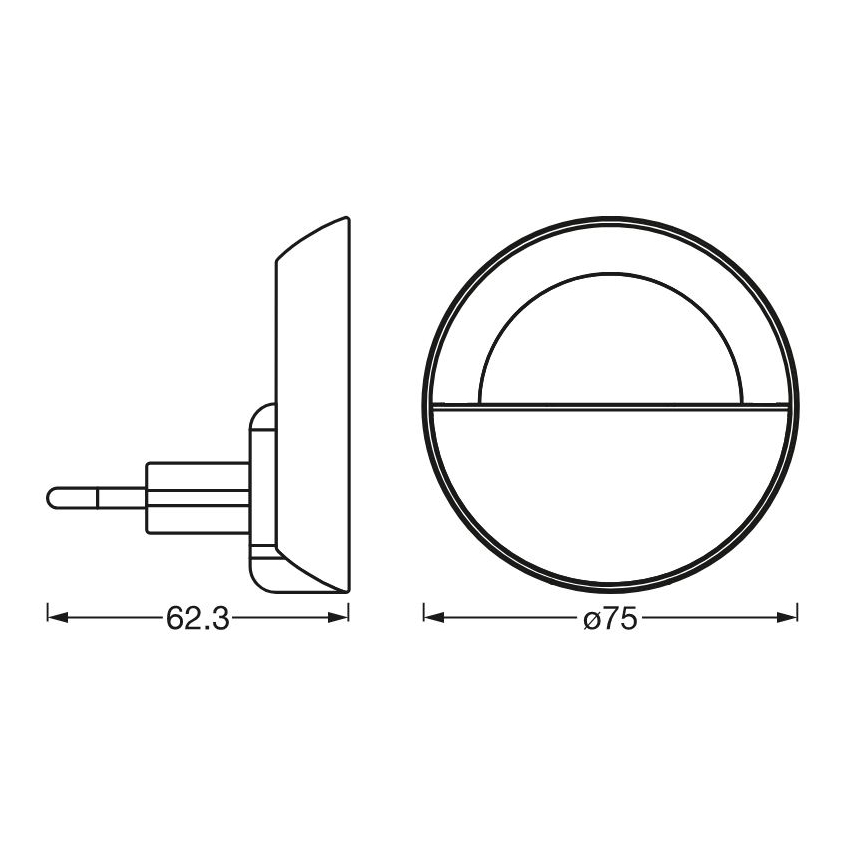Ledvance - LED Hämardatav öölamp LUNETTA LED/0,7W/230V