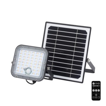 Ledvance - LED Hämardatav päikesepaneeliga prožektor anduriga FLOOD SPLIT LED/10W/3,2V 5000 mAh IP65 + kaugjuhtimispult