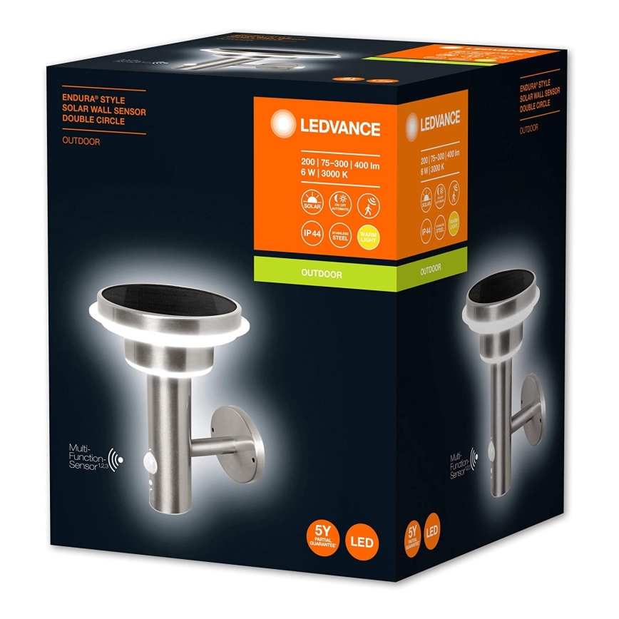 Ledvance - LED Hämardatav päikesepaneeliga valgusti anduriga CIRCLE LED/6W/3,2V 2200 mAh IP44