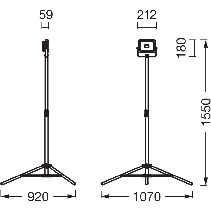 Ledvance - LED Hämardatav prožektor hoidikuga WORKLIGHT TRIPOD LED/20W/3,7V IP54