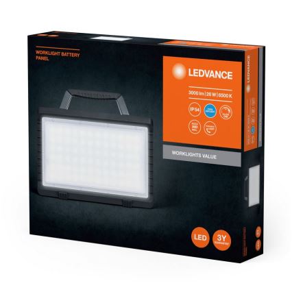 Ledvance - LED Hämardatav väli laetav prožektor WORKLIGHT BATTERY LED/26W/5V 2200 mAh IP54