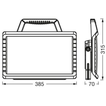 Ledvance - LED Hämardatav väli rechargeable prožektor WORKLIGHT BATTERY LED/26W/5V IP54