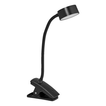 Ledvance - LED hämardatav puutetundlik laualamp kinnitusklambriga CYLINDER LED/4,8W/5V 3000-6500K must