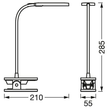 Ledvance - LED Hämardatav puutetundlik laualamp PANAN LED/5,2W/5V 1000 mAh