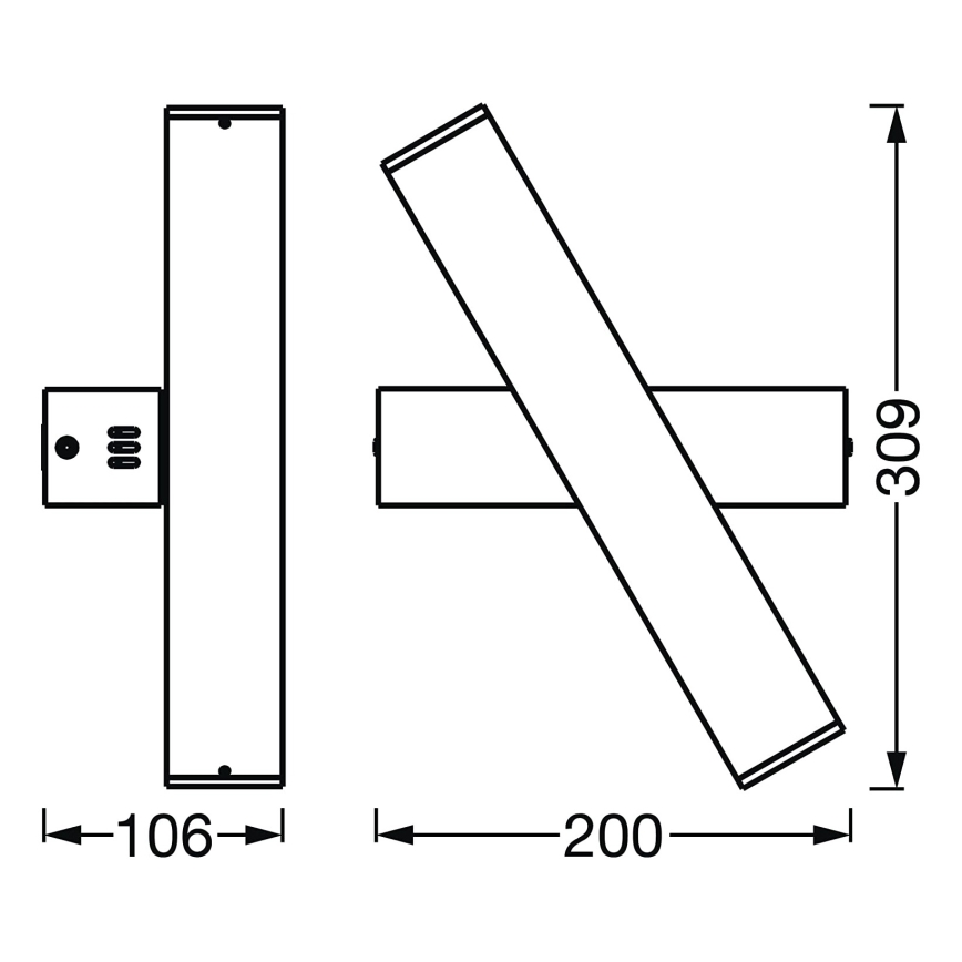 Ledvance - LED Hämardatav seinavalgusti SMART+ CROSS 2xLED/6W/230V 3000-6500K Wi-Fi