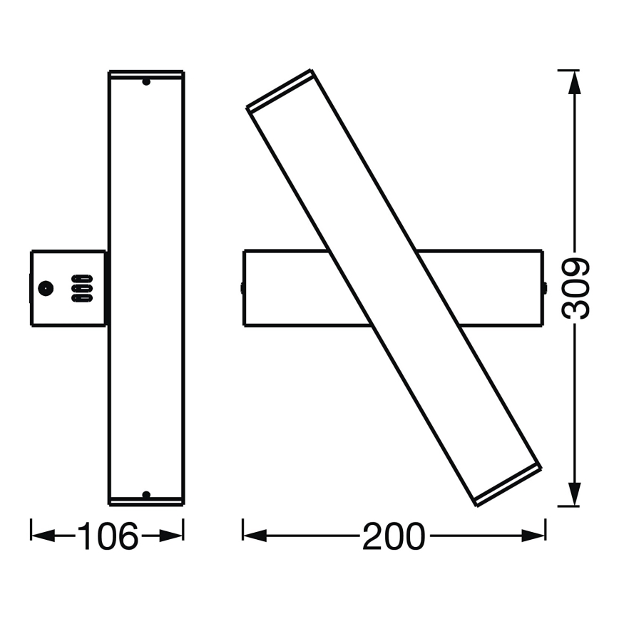 Ledvance - LED Hämardatav seinavalgusti SMART+ CROSS 2xLED/6W/230V 3000-6500K Wi-Fi