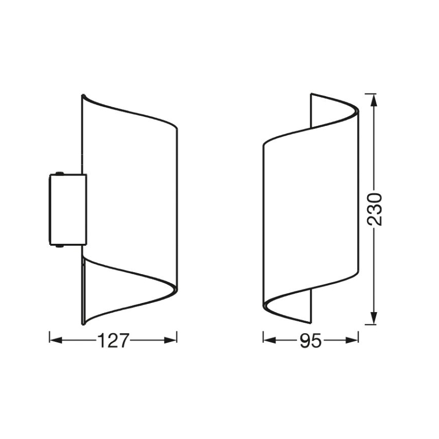 Ledvance - LED Hämardatav seinavalgusti SMART+ TWIST LED/12W/230V 3000-6500K Wi-Fi must