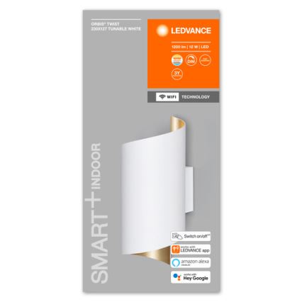 Ledvance - LED Hämardatav seinavalgusti SMART+ TWIST LED/12W/230V 3000-6500K Wi-Fi valge