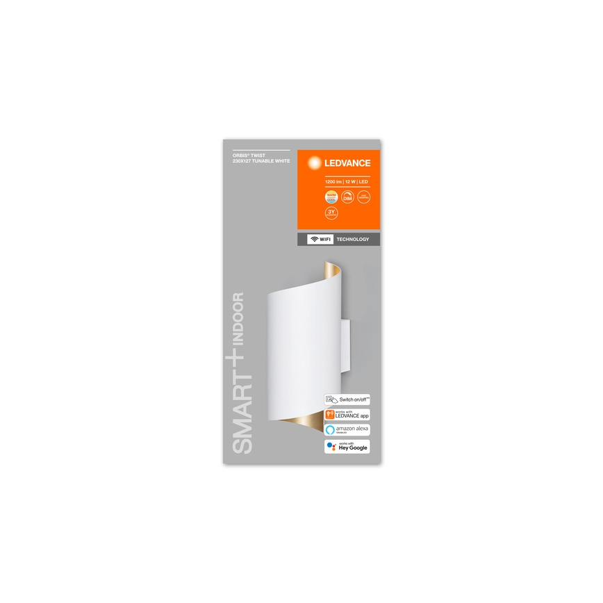 Ledvance - LED Hämardatav seinavalgusti SMART+ TWIST LED/12W/230V 3000-6500K Wi-Fi valge