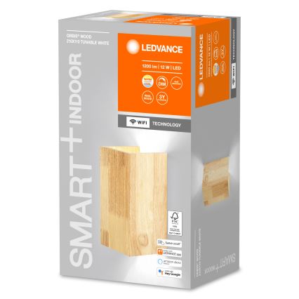 Ledvance - LED Hämardatav seinavalgusti SMART+ WOOD LED/12W/230V 3000-6500K Wi-Fi