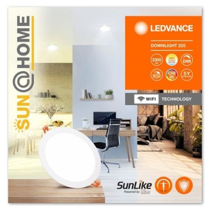 Ledvance - LED Hämardatav süvistatav valgusti SUN@HOME LED/22W/230V 2200-5000 CRI 95 Wi-Fi