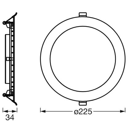 Ledvance - LED Hämardatav süvistatav valgusti SUN@HOME LED/22W/230V 2200-5000 CRI 95 Wi-Fi