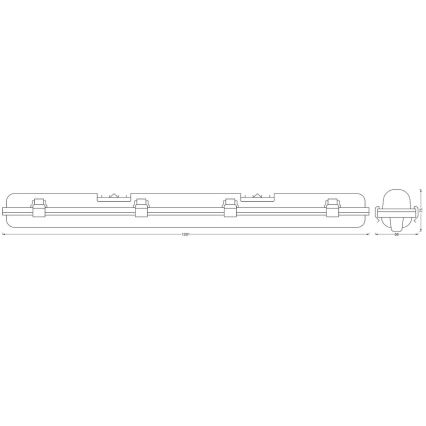 Ledvance - LED Hämardatav tööstuslik valgusti SUBMARINE G13/18W/230V 2700-6500K Wi-Fi IP65