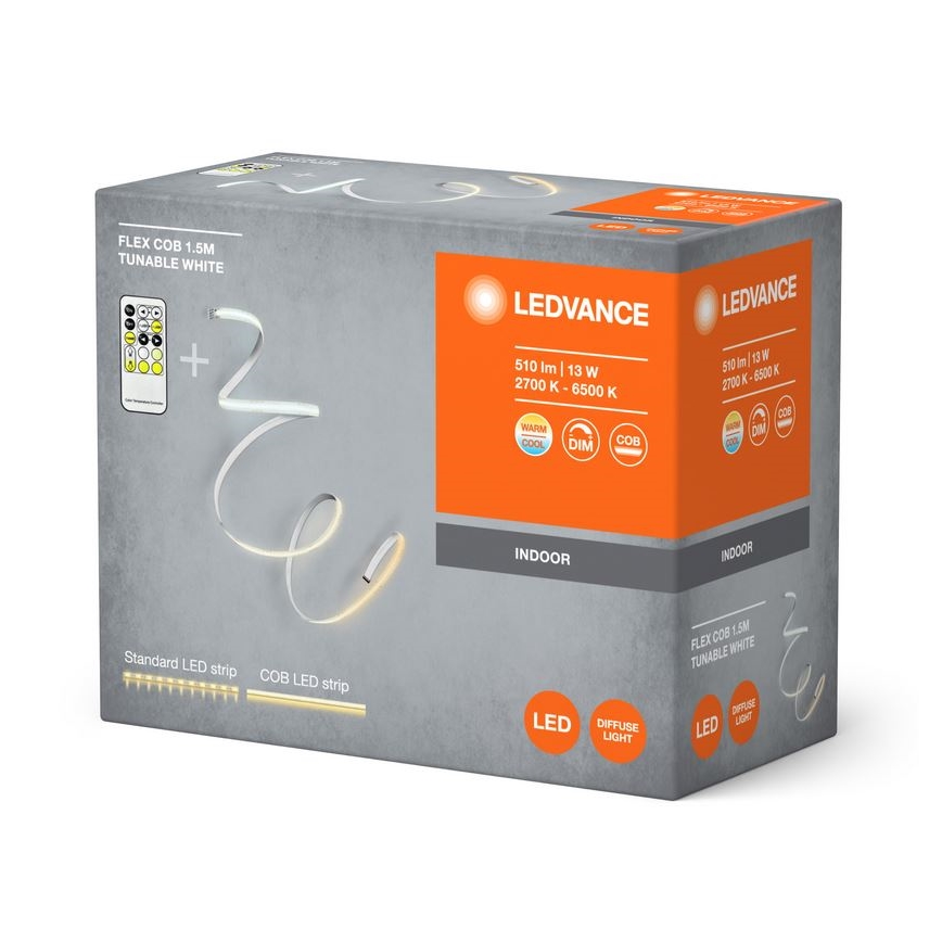 Ledvance - LED Hämardatav valgusriba FLEX COB 1,5m LED/13W/230V 2700-6500K + kaugjuhtimispult