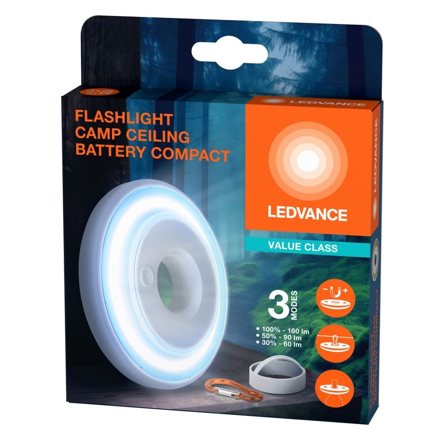 Ledvance - LED Hämardatav valgusti FLASHLIGHT CAMP LED/2,2W/3xAAA