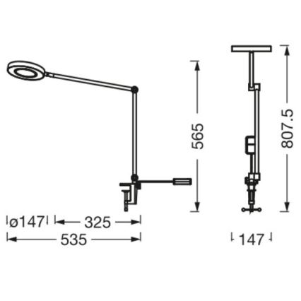 Ledvance - LED Hämardatav valgusti klambriga SUN@HOME LED/15W/230V 2200-5000K CRI 95 Wi-Fi