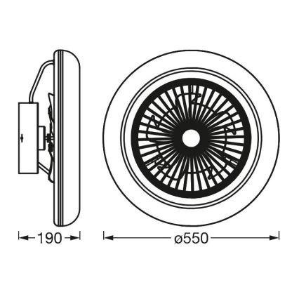 Ledvance - LED Hämardatav laevalgusti ventilaatoriga SMART+ LED/35W/230V Wi-Fi 3000-6500K + Pult