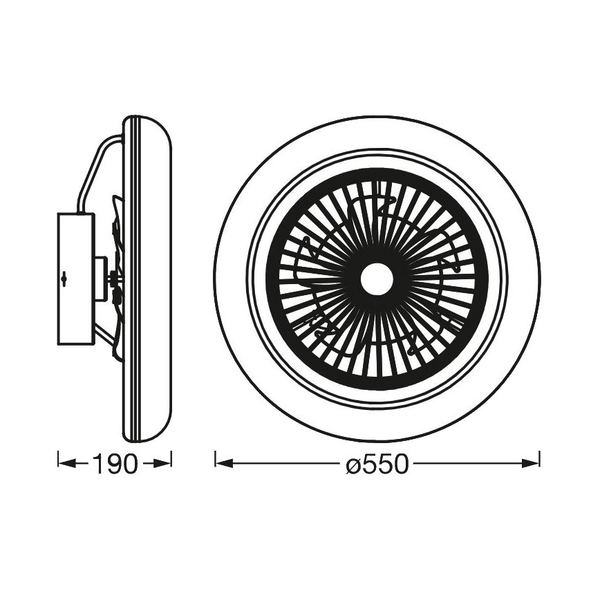Ledvance - LED Hämardatav laevalgusti ventilaatoriga SMART+ LED/35W/230V Wi-Fi 3000-6500K + Pult