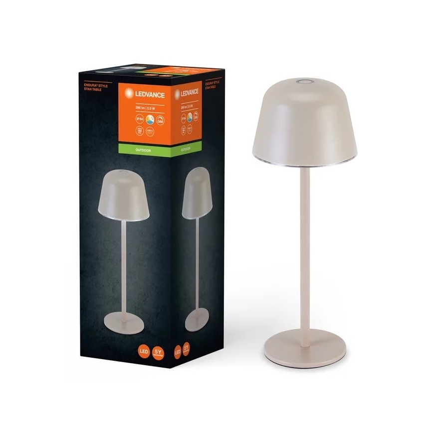 Ledvance - LED Hämardatav väli laetav lamp TABLE LED/2,5W/5V IP54 beež