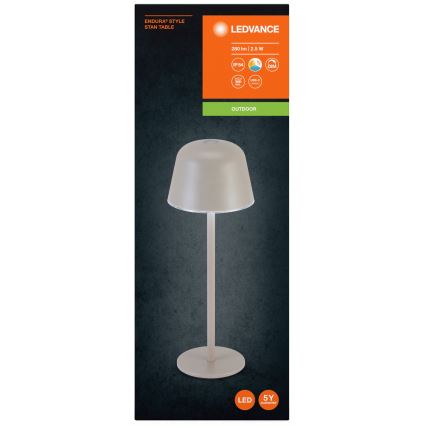 Ledvance - LED Hämardatav väli laetav lamp TABLE LED/2,5W/5V IP54 beež