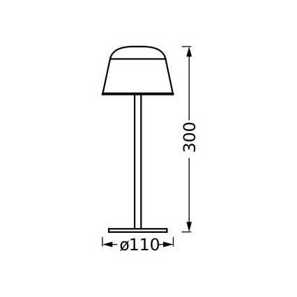 Ledvance - LED Hämardatav väli laetav lamp TABLE LED/2,5W/5V IP54 beež