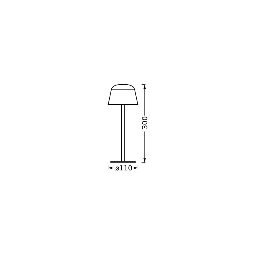 Ledvance - LED Hämardatav väli laetav lamp TABLE LED/2,5W/5V IP54 beež