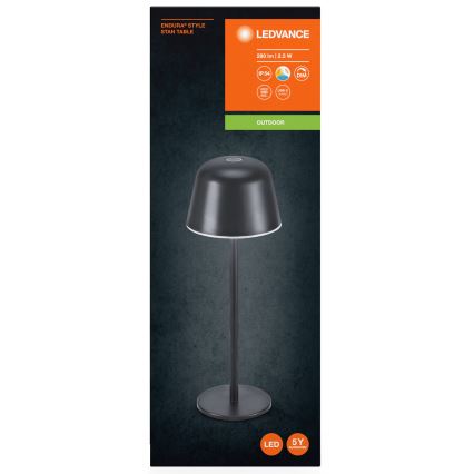 Ledvance - LED Hämardatav väli laetav lamp TABLE LED/2,5W/5V IP54 must