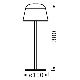 Ledvance - LED Hämardatav väli laetav lamp TABLE LED/2,5W/5V IP54 must