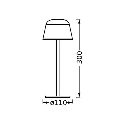 Ledvance - LED Hämardatav väli laetav lamp TABLE LED/2,5W/5V IP54 punane