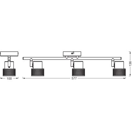 Ledvance - LED Kohtvalgusti DECOR CORK 3xGU10/3,4W/230V