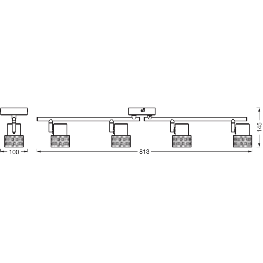Ledvance - LED Kohtvalgusti DECOR CORK 4xGU10/3,4W/230V
