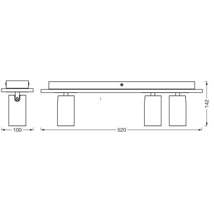 Ledvance - LED Kohtvalgusti DECOR MERCURY 3xGU10/3,4W/230V