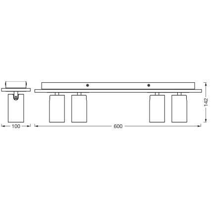 Ledvance - LED Kohtvalgusti DECOR MERCURY 4xGU10/3,4W/230V