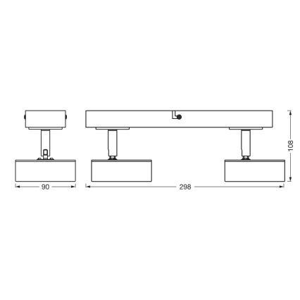 Ledvance - LED Kohtvalgusti DECOR PLUTO 2xLED/4,8W/230V