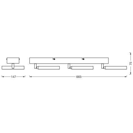 Ledvance - LED Kohtvalgusti DECOR SATURN 3xLED/11W/230V 3000/4200/6500K