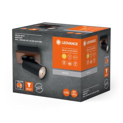 Ledvance - LED Kohtvalgusti seinale DECOR MERCURY 1xGU10/3,4W/230V