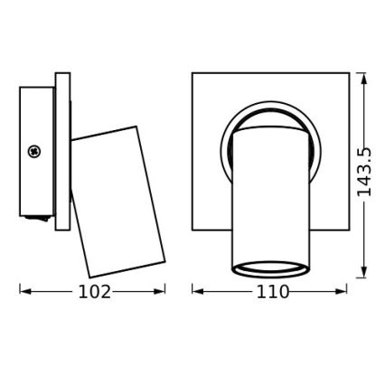 Ledvance - LED Kohtvalgusti seinale DECOR MERCURY 1xGU10/3,4W/230V