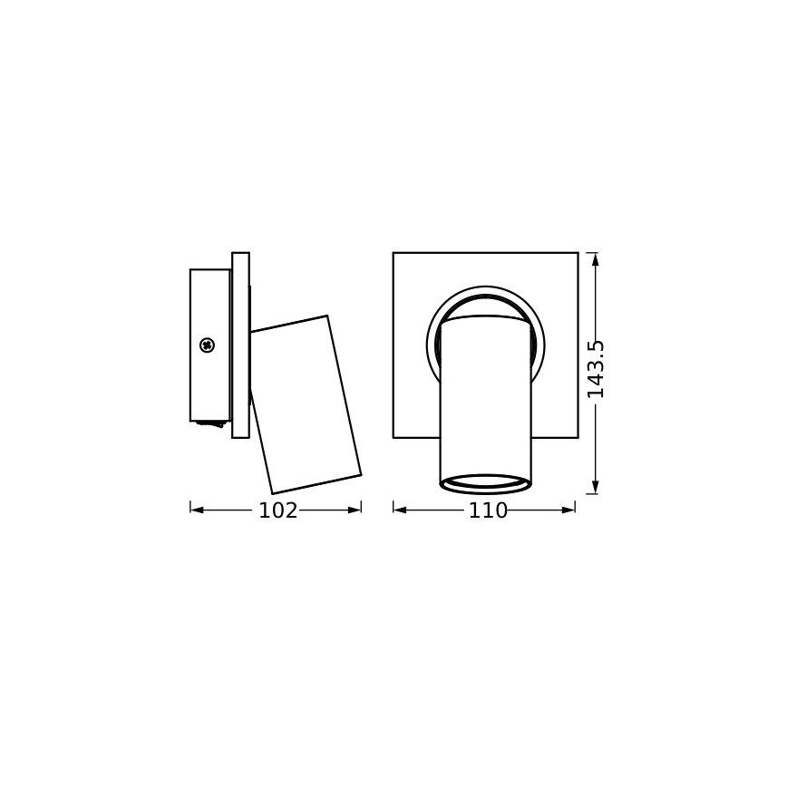 Ledvance - LED Kohtvalgusti seinale DECOR MERCURY 1xGU10/3,4W/230V