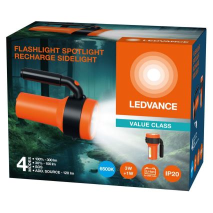 Ledvance - LED Laetav taskulamp akupangaga FLASHLIGHT LED/3W/5V 2400mAh