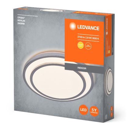 Ledvance - LED Laevalgusti ORBIS BERLIN LED/24W/230V hõbedane