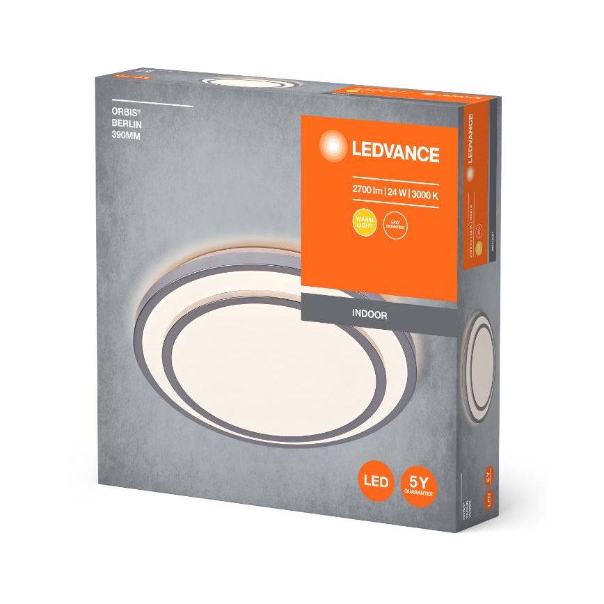 Ledvance - LED Laevalgusti ORBIS BERLIN LED/24W/230V hõbedane