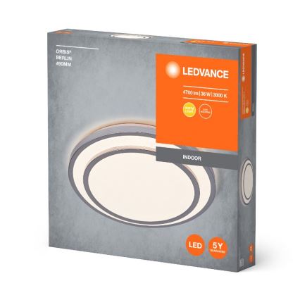 Ledvance - LED Laevalgusti ORBIS BERLIN LED/36W/230V hõbedane