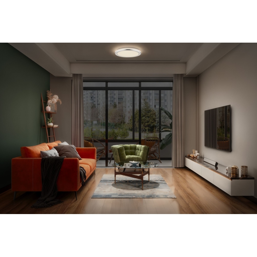 Ledvance - LED Laevalgusti ORBIS HELMAN LED/36W/230V d. 48,5 cm hõbedane