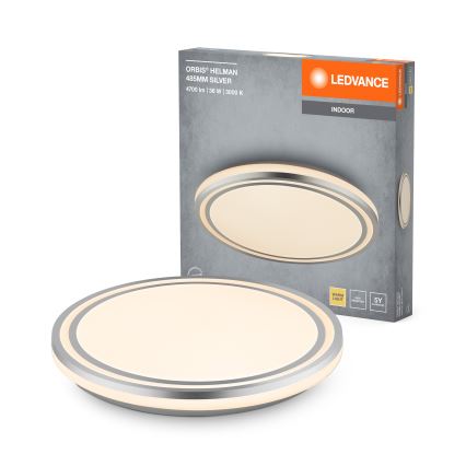 Ledvance - LED Laevalgusti ORBIS HELMAN LED/36W/230V d. 48,5 cm hõbedane