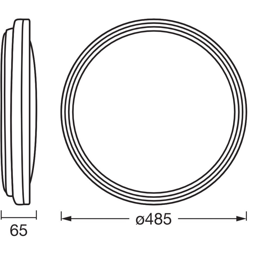 Ledvance - LED Laevalgusti ORBIS HELMAN LED/36W/230V d. 48,5 cm hõbedane