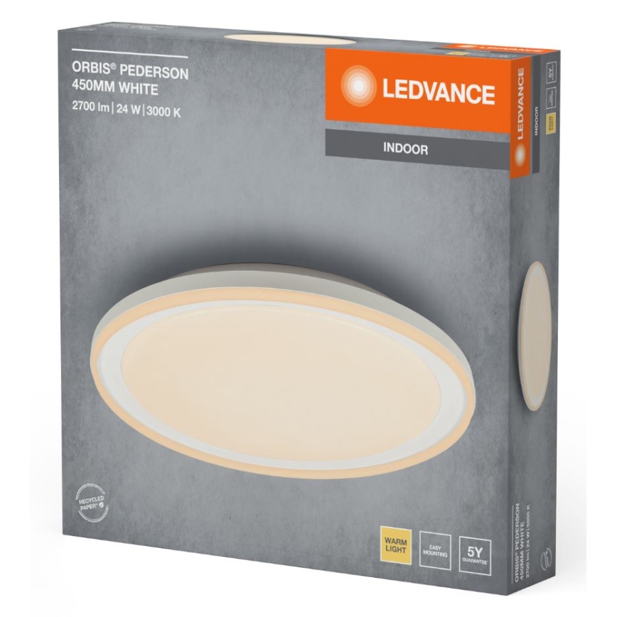 Ledvance - LED Laevalgusti ORBIS PEDERSON LED/24W/230V d. 45 cm valge