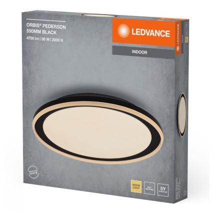 Ledvance - LED Laevalgusti ORBIS PEDERSON LED/36W/230V d. 55 cm must