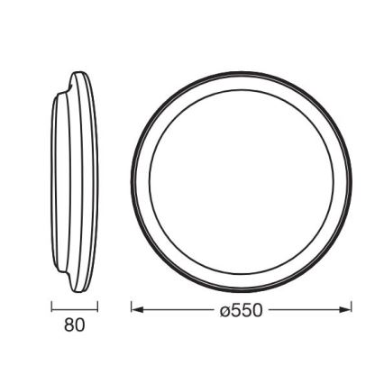 Ledvance - LED Laevalgusti ORBIS PEDERSON LED/36W/230V d. 55 cm must